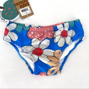 NADADELAZOS Big Flowers Swim Briefs Sea Blue - 8Y